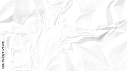 White Abstract Crumpled Paper Texture Background with Soft Low Poly Folded Surface Minimal Wrinkle Pattern for Clean Design Branding Packaging and Modern Wallpaper