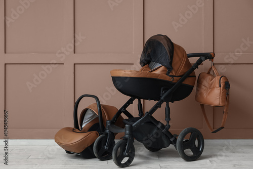 Modern baby stroller and in...