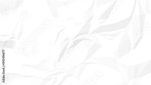 White Abstract Crumpled Paper Texture Background with Soft Low Poly Folded Surface Minimal Wrinkle Pattern for Clean Design Branding Packaging and Modern Wallpaper