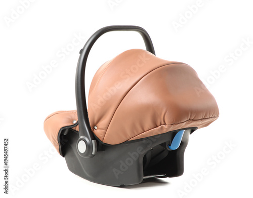 Modern infant car seat on w...
