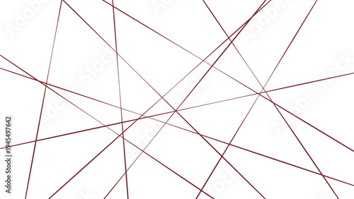Abstract Geometric Red Line Background with Random Intersecting Linear Pattern Minimal Modern Network Lines for Technology Design Architecture Layout and Creative Graphic Background