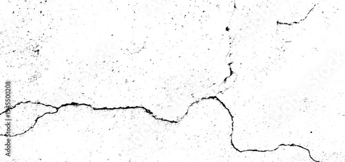 White Cracked Concrete Wall Grunge Texture with Distressed Rough Plaster Surface and Black Crack Lines Abstract Urban Background for Vintage Design Overlay and Industrial Backdrop