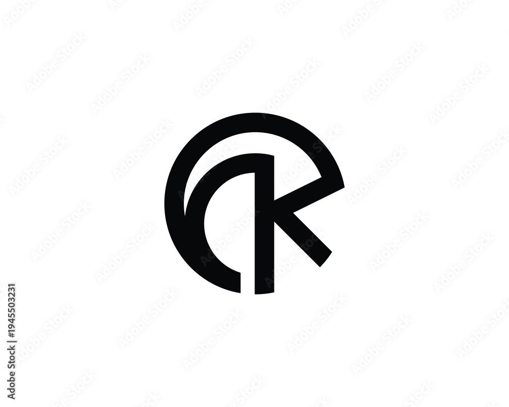 Fototapeta premium FK Logo Design. FK
