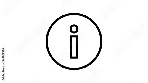 Information icon in a circle.
