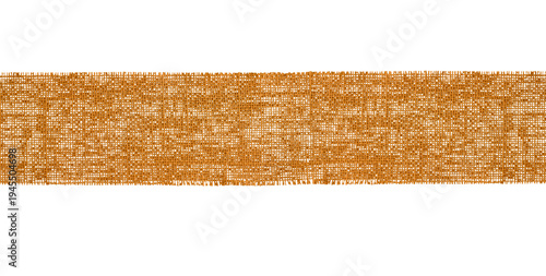 Photos Long horizontal strip of brown burlap fabric isolated on transparent background