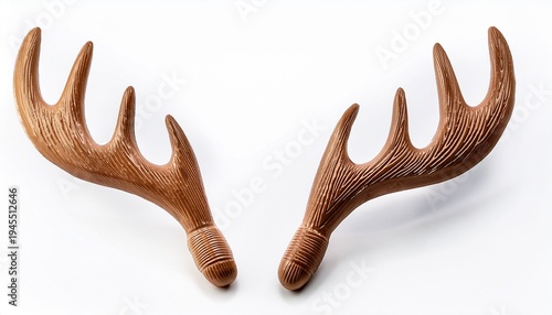 Toy Antlers Of A Deer Isolated On White Background