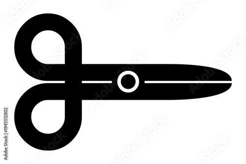closed scissors icon minimalist style