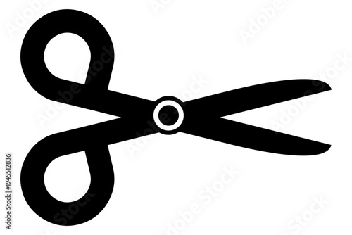 open scissors icon minimalist style