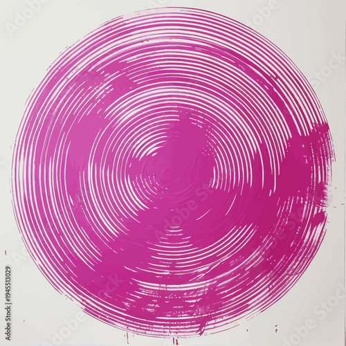 Photos Abstract pink circle art on white background spiral brush strokes