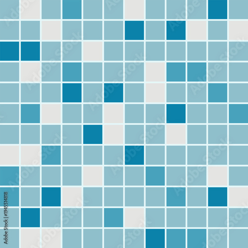 Kitchen or pool mosaic pattern, ceramic tile wall. Tile grid background.