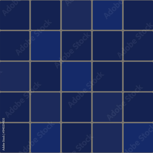 Kitchen or pool mosaic pattern, ceramic tile wall. Tile grid background.