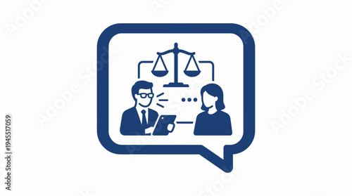 Online Legal Consultation Chat Icon
