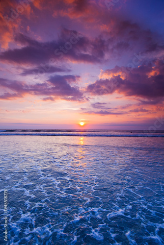 sea sunset sun is down