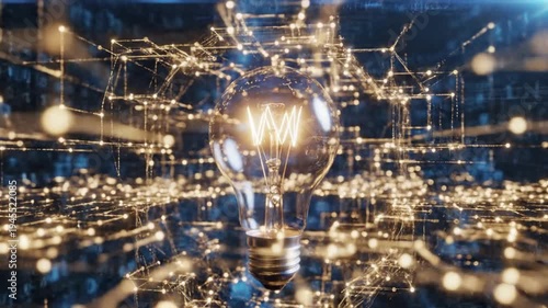 Innovation Technology Light Bulb Idea Concept.