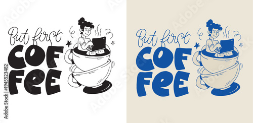 Cute hand drawn doodle lettering quote. Lettering for t-shirt design, mug print, bag print, clothes fashion. 100% hand drawn vector image.
