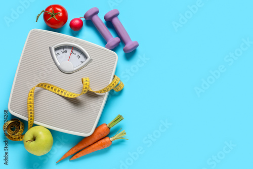 Weight scales with measurin...