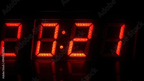 Digital Clock Display Showing Time Countdown and Count Up.