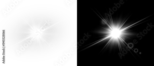 Quadro su tela PNG transparent sunlight special lens flare light effect