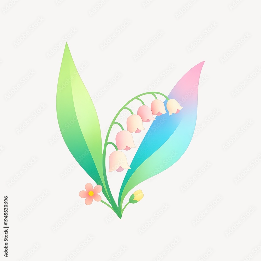 Fototapeta premium Delicate pastel floral illustration
