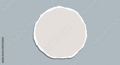 A large white circular object sits on a blue grey background surface