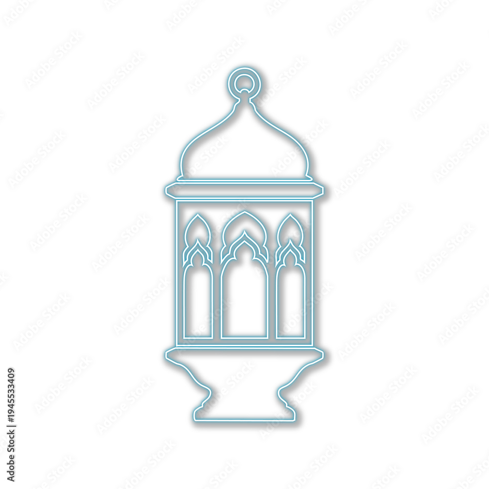 custom made wallpaper toronto digitalneon illustration of an Islamic lantern