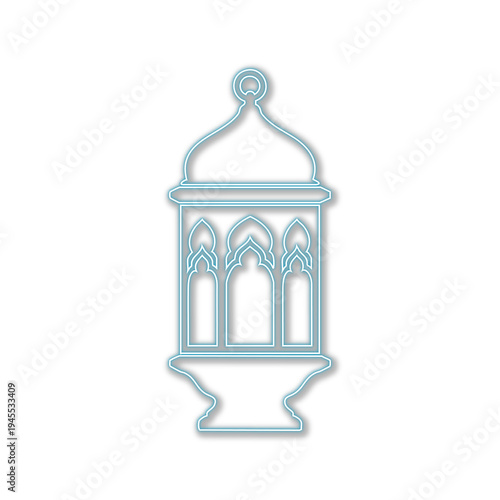 Wallpaper Mural neon illustration of an Islamic lantern Torontodigital.ca