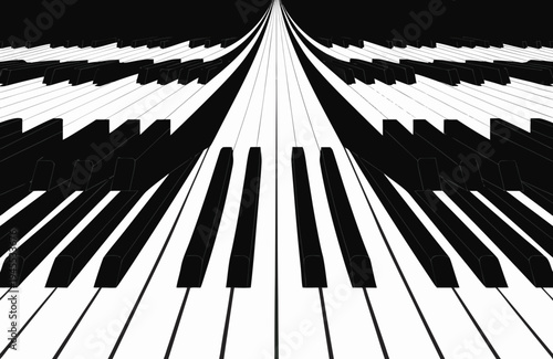 A simple illustration of a piano keyboard.