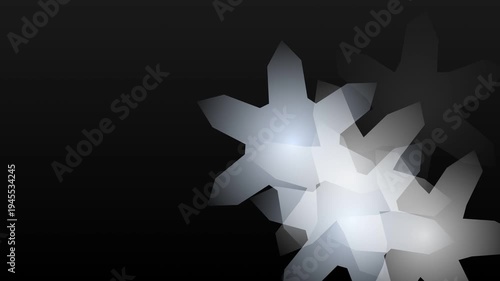Abstract Geometric Star Shapes Animation on Dark Background