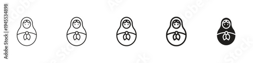 Nesting dolls icon