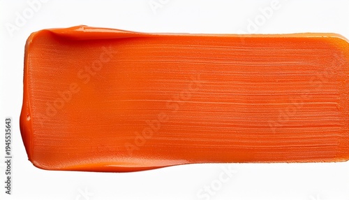 Orange Block Of Paint Isolated On Transparent Background