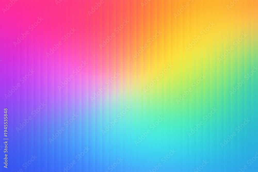 Fototapeta premium Vibrant rainbow glass gradient background with vertical ripple distortion and smooth abstract blur