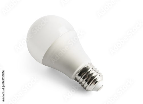 Modern light bulb on white ...