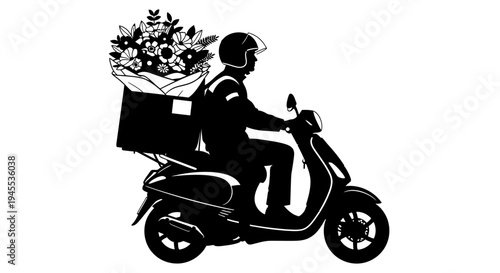 Delivery Rider on a Motor Scooter.