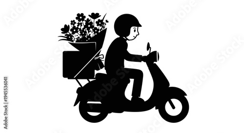 Delivery Rider on a Motor Scooter.