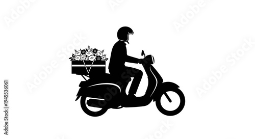 Delivery Rider on a Motor Scooter.