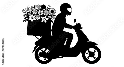 Delivery Rider on a Motorcycle.