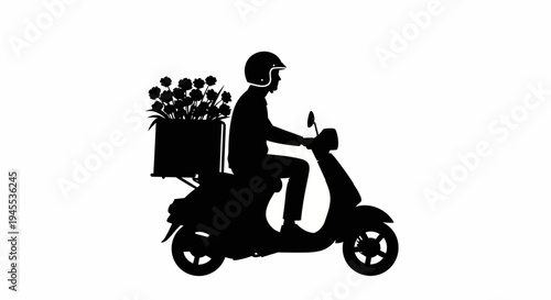 Delivery Rider on a Scooter.