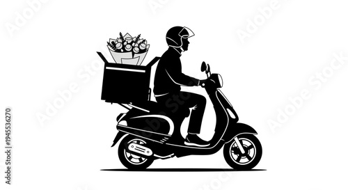 Delivery Rider on a Scooter.