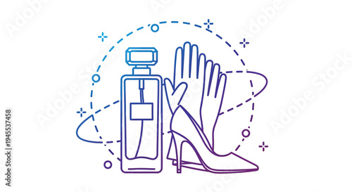 Vector illustration of fashion accessories icon set