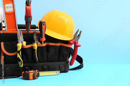 Bag with hardhat and constr...