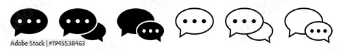 Speech Bubble and Chat Icons for Conversation, Messaging and Communication Design