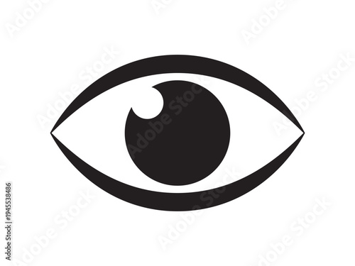 Human Eye Icon for Vision, Observation and Visibility Concept