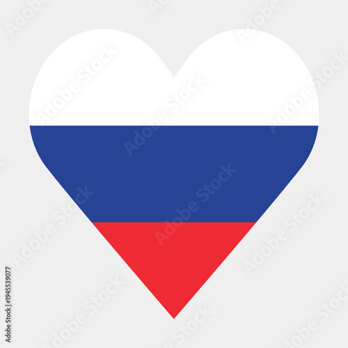 Flags of Russia - flat collection icon. Russia national flag set shape variations vector icon. Isolated sticker.