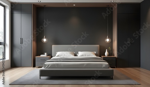 Elegant Residential Bedroom with Bed