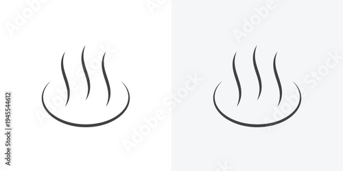 Onsen icon vector sign symbol isolated on white. Stroke and clipart style