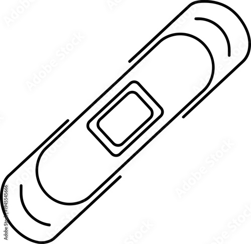 Bandage plaster icon, wound dressing for medical first aid, adhesive strip symbol, wound care, medical treatment, health care