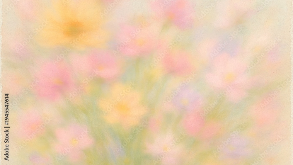 Fototapeta premium Soft pastel floral dreamscape