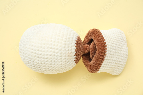 Knitted model of female bre...