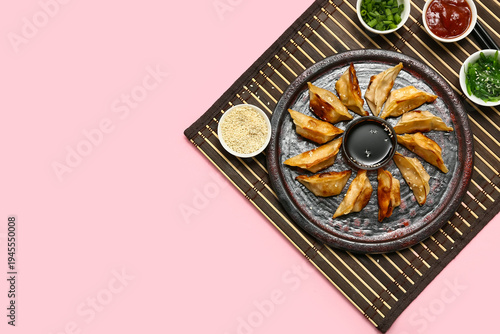 Plate with fried Japanese g...