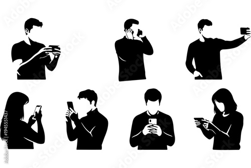 Modern Digital Communication and Social Media Icons